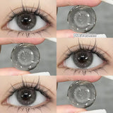 Popxstar  2PCS Gilding Prescription Contact Lenses Cosmetics Eye Color Lenses Fashion Pupils Myopia Colored Contact Lenses Violet