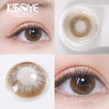 Popxstar 2Pcs Eyes Contacts Lenses with Diopter Fashion Soft Myopia Colored Lenses for Eyes Makeup Diameter 14.2mm Fast Shipping