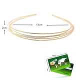 Popxstar New Thin Gold Color Headbands Women Multilayer Alloy Hair Hoop Double Root Metal Hair Bands Hair Accessories Smooth Head Hoop