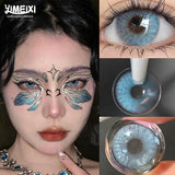 Popxstar  1 Pair Natural Lenses Color Contact Lenses for Eyes High Quality Blue Lenses Prescription Myopia Lenses Fast Shipping
