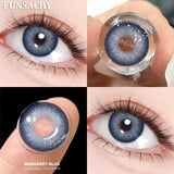 Popxstar  1 Pair Colored Contact Lenses for Eyes Natural Brown Gray Eye Contacts Yearly Cosmetics Pupils Blue Lens Green Contacts