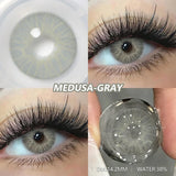 Popxstar  2pcs Blue Green Contact Lenses Yearly New Colored Lens Brown Natural Cosmetic Gray Big Eyes Korean Student Beauty Pupil