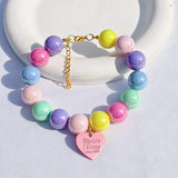 Adjustable Oval Shape Pearl Cat Necklace for Small Dogs And Puppies Pet Jewelry Collar for Wedding Party Accessories