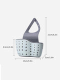 Popxstar  Double-layer Sink Hanging Bag Kitchen Rack Faucet Sponge Holder Storage Hanging Basket Kitchen Storage Rack Sink Accessories ﻿