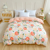 Popxstar  Milk Velvet Floral Duvet Cover, Ultra-Soft Cozy Warm Winter Reversible Plush Comforter Cover, 1 PC Botanical Flower Quilt Cover