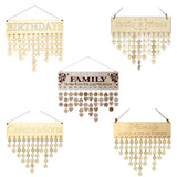 Eid DIY Decor Wooden Calendar Pendant Family Wedding Birthday Special Days Countdown Reminder Board For Christmas Gifts