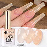 popxstar UR SUGAR 15ml Jelly Milky White Translucent Color Gel Polish Semi Permanent UV Gel Nail Art Soak Off Gel Varnish Latest Fashion