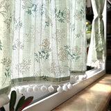 Popxstar Korean Daisy Curtains Blackout Curtains with Tassel, Cotton Floral Curtain for Kitchen, Bedroom, Living Room, Bay Window Cabinet