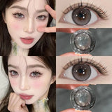 Popxstar  1Pair Blue Lens Color Eyes Contacts Lenses with Graduation Degree Myopic Prescription -0.00 to -8.00 High Quality Lens