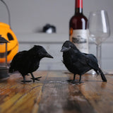 Popxstar Simulation Horrible Crow Figurines Creative Craft Photography Props for Living Room Bedroom Decor
