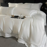 Popxstar  800TC Lyocell Bamboo Fiber Soft Silky Cool Feeling Summer Bedding Set Glossy Duvet Cover Set Bed Sheet/Fitted Sheet Pillowcases