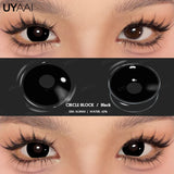 Popxstar  1 Pair Cosplay White Colored Contact Lenses Black Lenses Halloween Beauty Makeup Lens Vampire Red Lenses Anime Colorcon