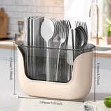 Chopstick Holder Storage Box Kitchen Countertop Utensil Drain Rack and Storage Compartment