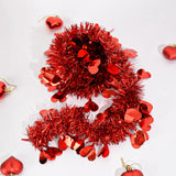 Popxstar 2M Valentine's Day multicolour Heart-shaped Garland Valentines Day Decorations Glitter Garland Party Tinsel Garland