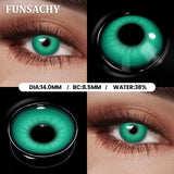 Popxstar  1 Pair Red Cosplay Witch Contact Lenses Halloween Black White Makeup Lens Crazy Party Role Playing Eye Contacts Lens