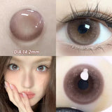 Popxstar  -Pink Lenses Color Contact Lenses for Myopia Beauty Eye Color Lenses Fashion Natural Pupils Grey Brown Blue Lens 1 Pair