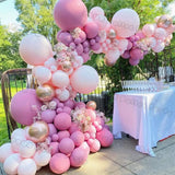 Popxstar Pink Theme Star Balloons Garland Arch Kit Boy And Girl Birthday Party Baby Shower Decoration Pink Balloon Wedding Party Supplies