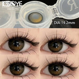 Popxstar  2Pcs Eyes Contacts Lenses for Men Women with Myopia Prescription Natural Black Color Lenses for Eyes Yearly Fast Shipping
