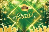 Popxstar Graduation Backdrop Congrats Gold Class of Grad Photocall Decoration Photography Background Photo Banner