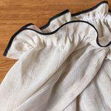 Popxstar 1PC Japanese Solid Color Stripes Short Curtain for Cupboard Kitchen Top and Bottom Edging Sheer Window Drape Study