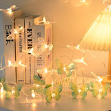 Popxstar 1.5M 10LED Butterfly Lights String Transparent Butterfly Fairy Lights Garland For Wedding Home Decoration Birthday Party Lamps