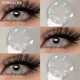 Popxstar  2pcs Colorcon Contact Lenses Gray Pupils for Eyes Fashion Color Contact Lenses Eye Makeup Beauty Cosmetics Blue Lenses