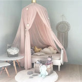 Popxstar 7 Colors Baby Bed Hanging Mosquito Net Dome Bed Canopy Mosquito Net Bedcover Curtain Round Crib Netting Tent Kids Room Decor