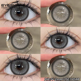 1 Pair Color Contact Lenses for Eyes Fashion Color Eye Lens Brown Eye Lenses Gray Pupils Lens Yearly Soft Lenses
