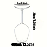 Popxstar  Creative Design Inverted Red Wine Inverted High Footed Red Wine Glass High Borosilicate Glass Cocktail Glass Creative Gift