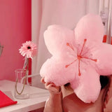 Popxstar Ins Pink Cherry Petals Pillow Girl Bedroom Living Room Decor Bay Window Floor Seat Cushion Plush Tatami Cherry Blossom Cushion