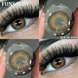 1 Pair Yearly New Korean Natural Lenses Color Contact Lenses Eyes Black Beautiful Pupil Brown Eye Contacts Cosmetic Len