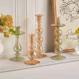 Popxstar 1PC Candle Holders Glass Candlestick for Wedding Decoration Christmas Decoration Home Decoration Accessories Candles