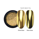 Popxstar Aurora Pearl Nude Pink White Nails Glitter Dust Chrome Moonlight White Rubbing on Powder Shell Mirror Pigment Nail Art Supplies
