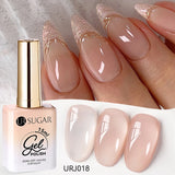 popxstar UR SUGAR 15ml Jelly Milky White Translucent Color Gel Polish Semi Permanent UV Gel Nail Art Soak Off Gel Varnish Latest Fashion