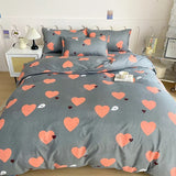 Popxstar  Strawberry Bedding Set, Pink Kawaii Strawberry Duvet Cover Soft Reversible Comoforter Cover with 2 Pillowcases for Women Girls