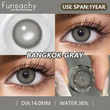 Popxstar  2pcs High Quality Color Contact Lenses for Eyes Cosmetic Gray Lenses Contact Fashion Beauty Pupil Eye Contacts Yearly