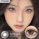 Popxstar  -2pcs Cyberpunk Blue Contact Lenses for Eyes Fashion Color Pupils Beauty Eye Color lenses Natural Gray Lens Myopia Lenses