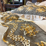 Popxstar  European Luxury Lace Embroidery Crystal Velvet Bedding Sets Duvet Cover Ruffles Quilted Bed Skirt Bedspread Pillowcases 4Pcs