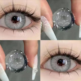Popxstar  2pcs Color Contact Lenses Pupil Blue Nature High Quality Myopic  Lens Green  Eyes Beauty Makeup Lens Yearly Free Delivery