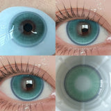 Popxstar  -New 1Pair Fashion Big Lenses Myopia Colored Contact Lenses for Eyes Beauty Blue Eyes Lenses Green Pupils Brown Grey Lens