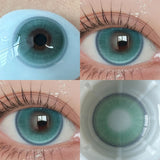 Popxstar  New 1Pair Fashion Big Lenses Myopia Colored Contact Lenses for Eyes Beauty Blue Eyes Lenses Green Pupils Brown Grey Lens