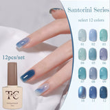 1-12pcs TC Semi Transparent Maillard Brown Solid Color Gel Nail Polish Pure Desire Pink Nails Red Nais White Nails Nail Art