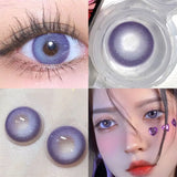 Blue Purple Color Contact Lenses Softlens for Eyes Lenses Cosmetic Eyecontacts with Myopia Fast Shipping