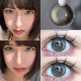 Popxstar 1 Pair(2pcs) Blue Contact Lenses Myopia Pupils With Diopters Fashion Lenses for Eyes Color Lenses Prescription Lenses