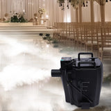 Popxstar DJ Stage Effect Dry Ice Machine 3500w Low Smoke Machine for Wedding Party Black