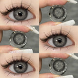 Popxstar  1 Pair 0~-6.00 degree Myopia Lenses Colored Contact Lenses with Prescription Lenses with Degree Green Lenses blue lenses