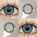 Popxstar 1 Pair Korean Lenses Mermaid Green Colored Contact Lenses with Degree Myopia Lenses Green Lenses High Quality Lenses