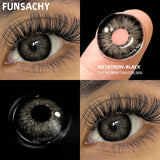 Popxstar  1pair New Blue Lenses Colored Green Contact Lenses for Eyes Brown Eyes Soft Contacts Lens Yearly Gray Lens Green Pupils