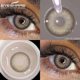 Popxstar Colored Contact Lenses for Eyes 1Pair/2Pcs Yearly Natural Blue Lenses Cosmetic Soft Beautyful Pupils Gray Eye Contacts