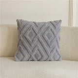 Popxstar  Solid color Shu cotton lint sofa throw pillow Modern simple living room sofa pillow Model room decorative bedside cushion